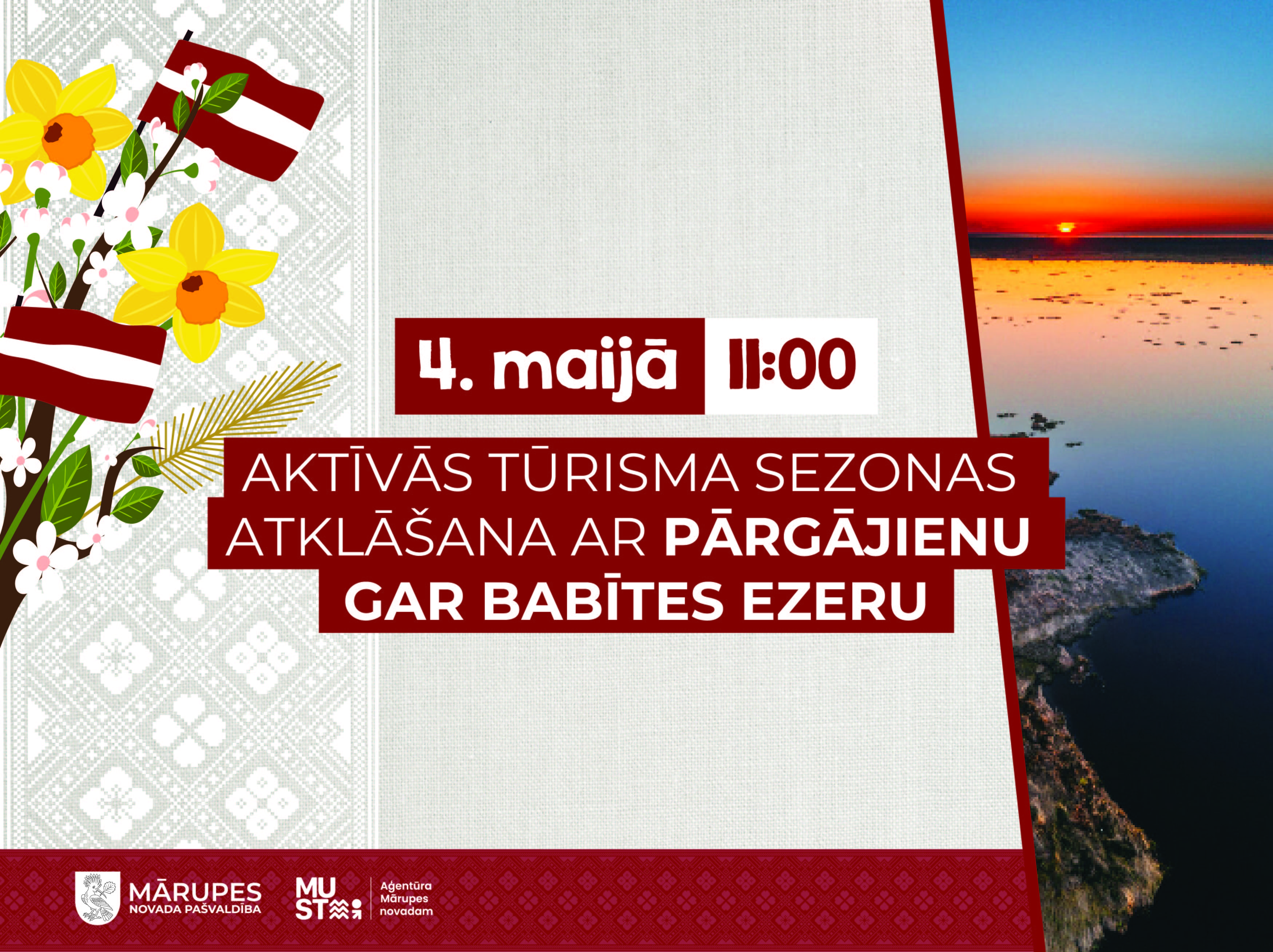 Aicinām uz Aktīvās tūrisma sezonas atklāšanu Mārupes novadā